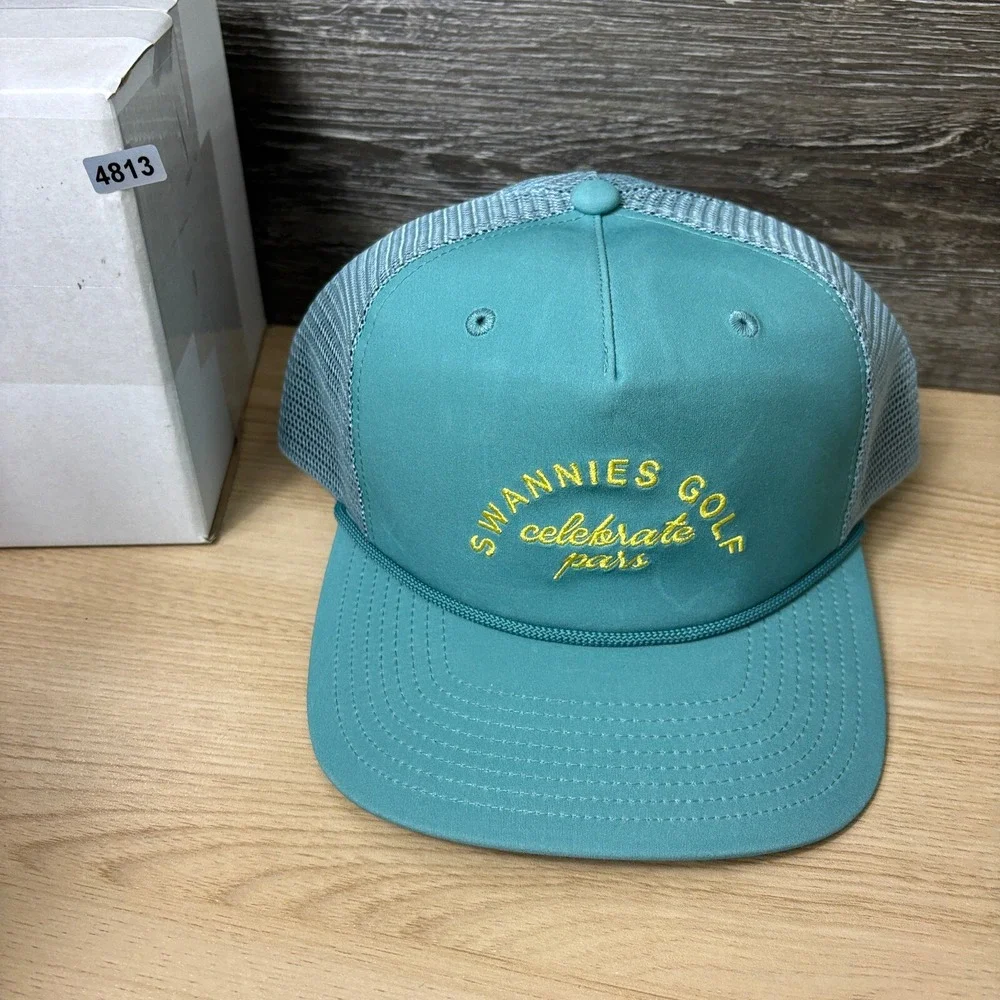 Swannies Hat Cap Snap Back Womens Blue Celebrate Pars Golf Golfing‎ Ladies